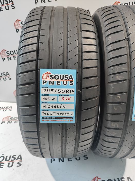 2 pneus semi novos 245-50R19 Michelin - Oferta dos Portes