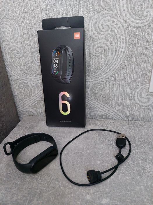Фітнес-браслет Xiaomi Mi Smart Band 6 Black оригінал, годинник