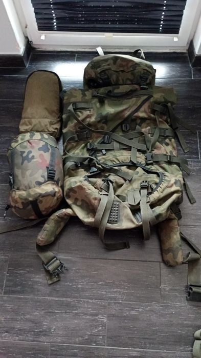 Plecak wojskowy zasobnik piechoty górskiej 987/MON śpiwór 729A Letni