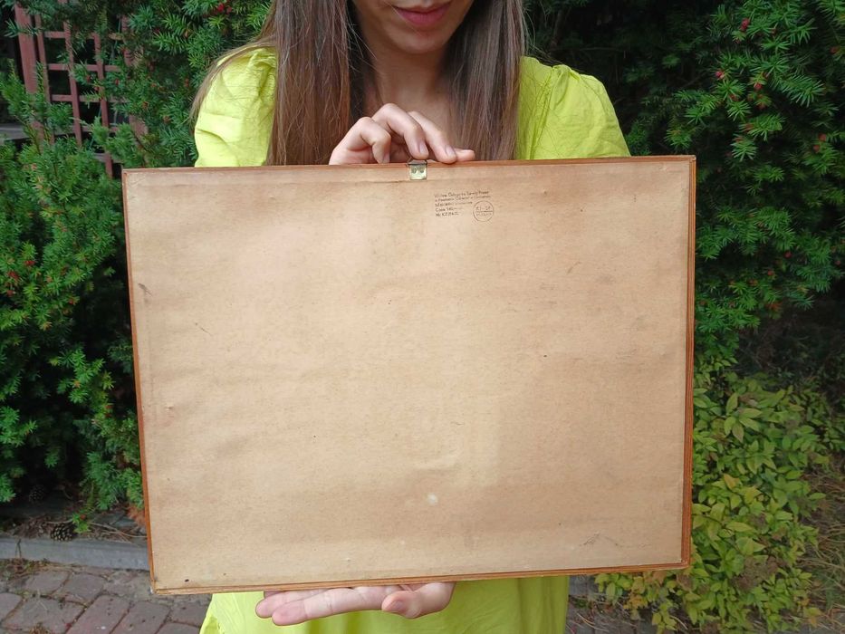 Obraz wyklejany ŻAGLÓWKA - PŁASKORZEŹBA na błękitnym tle W RAMIE 43x33