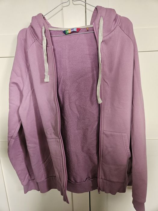 Bluza damska rozpinana liliowa My Basic S stan bdb