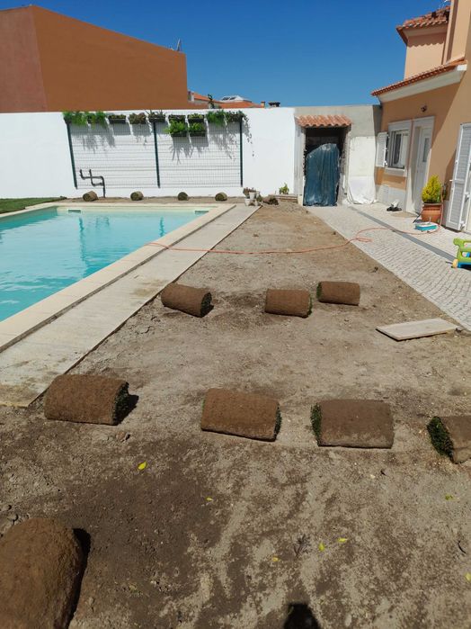 Relva natural em tapete