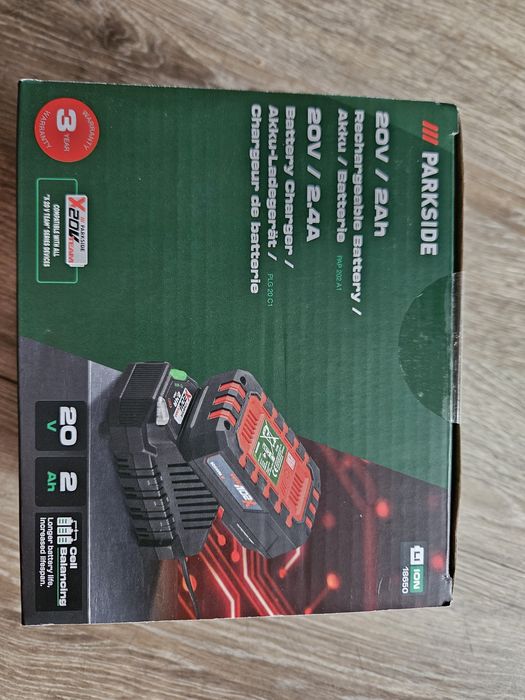 Bateria z ładowarką parkside  20v nowa na gwarancji