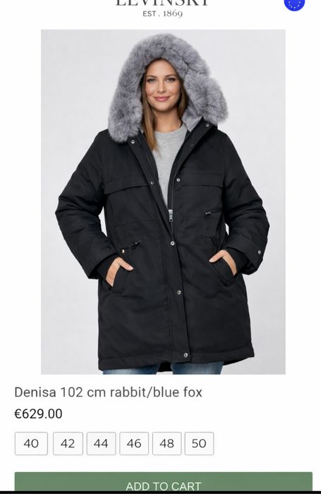 Парка Куртка жіноча натуральне хутро Levinsky