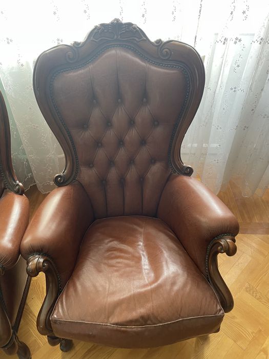 Диван і два крісла Італія шкіра