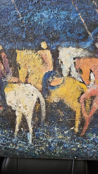 Quadro contemporâneo original — composição expressionista
