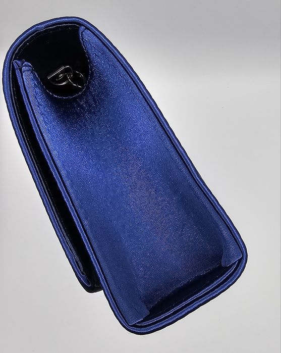 Chabrowa elegancka torebka z diamencikami kokardka na wesele urodziny