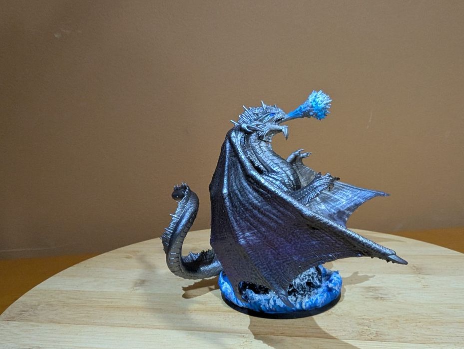 Dragão Azul - pintado à mão