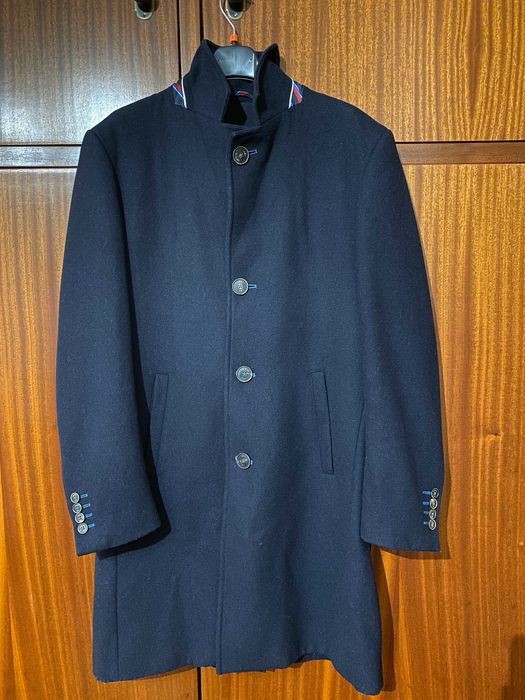 Sobretudo Azul usado, como novo - Mr. Blue