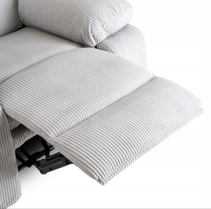 Fotel szary tapicerowany rozkładany wypoczynkowy do spania