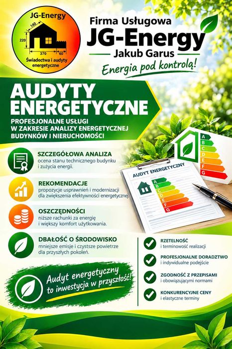 Świadectwa/Audyty Energetyczne budynku/mieszkania/lokalu