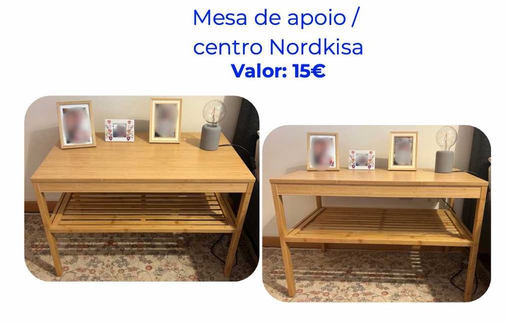 Mesas de apoio/centro e Estantes