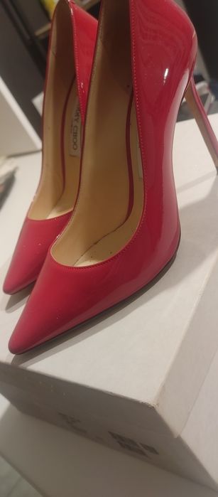 Buty Jimmie Choo Czerwone Romy 100 38 RED Szpilki