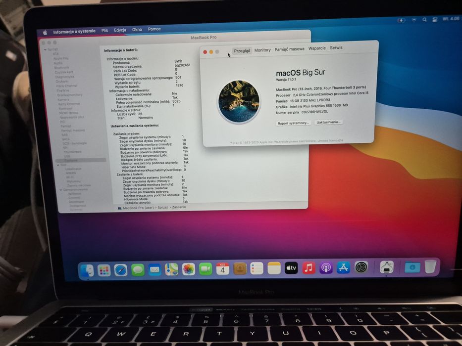 Matryca Macbook pro 13 retina  a2289 a1989 silver  topcase 36x bateria