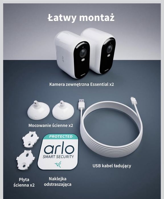 Arlo Essential 2 HD XL zewnętrzna kamera bezpieczeństwa