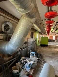 Maquina de Aquecimento a ar e condutas para estufas