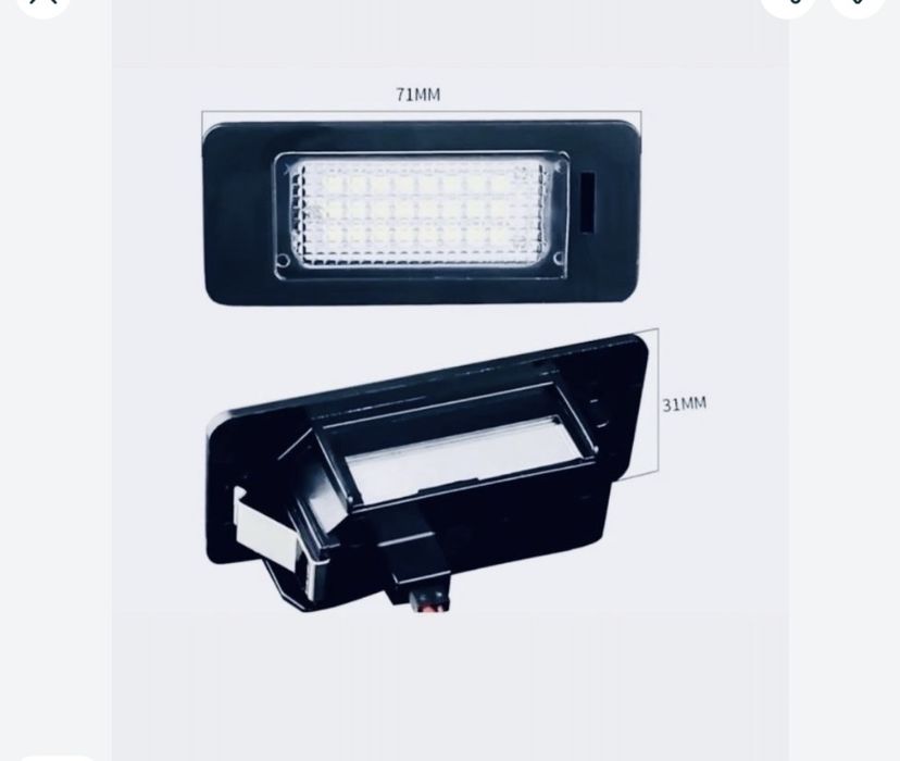 Подсветка номера Audi A4 B8 A5 Q5 S5 TT A1 S4 A6 A7VW PASSATвантажівок
