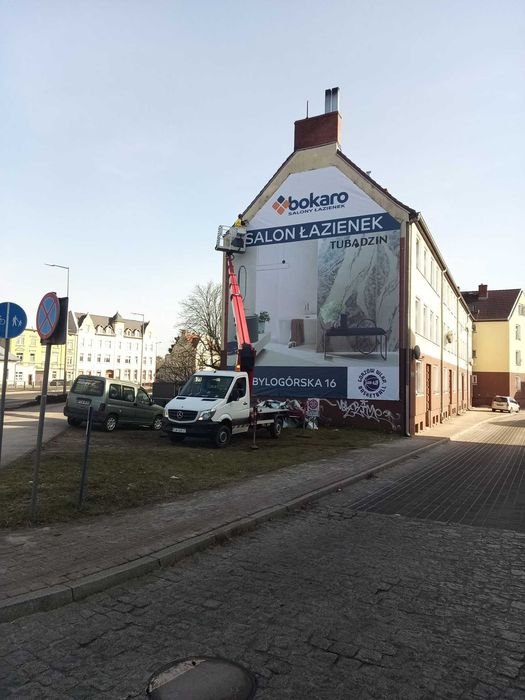 Podnośnik koszowy 27m, Wycinka drzew, Mycie dachów i inne