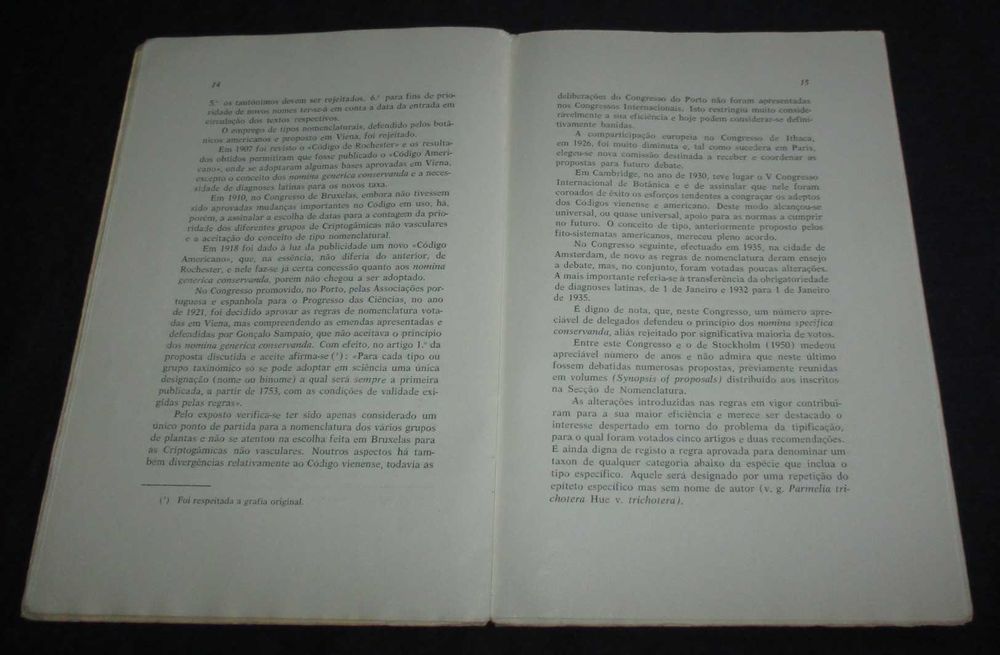Livro Código Internacional de Nomenclatura Botânica C. N. Tavares