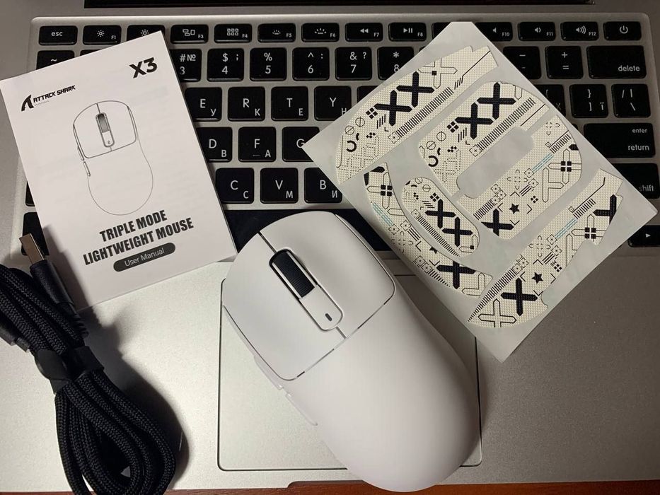 Attack shark X3 Бездротова ігрова мишка на акумуляторі три режими підк