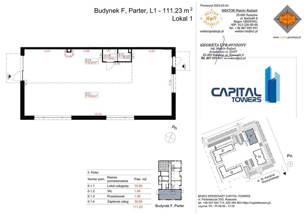111m2 w Łańcucie ul. Jana Pawła II 15 Lokal Usługowy od Capital Towers