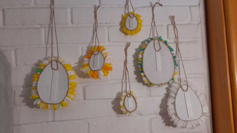 Jajka – zawieszki, naklejki 6szt.