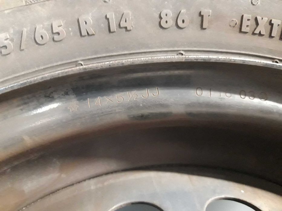 Koła stalowe 14 Toyota Yaris 4x100, Continental 175/65R14, 2019 rok