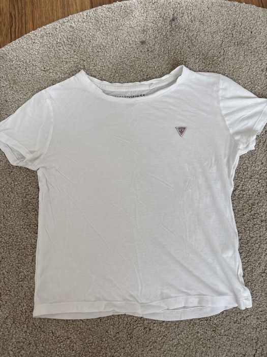 Bluzka T-shirt bialy Guess krotki rękaw XS
