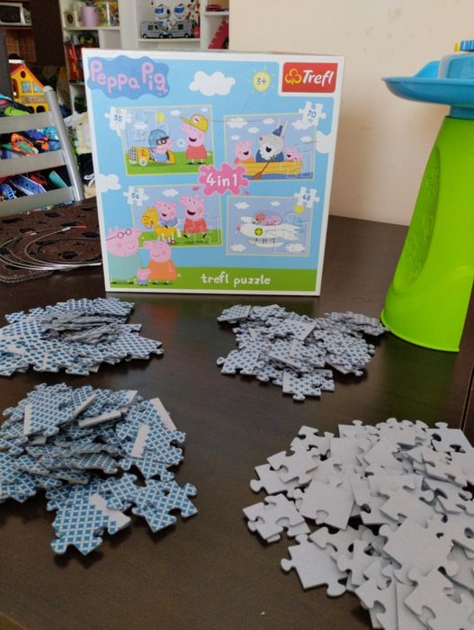 Puzzle świnka Peppa duże i małe,układanka pary