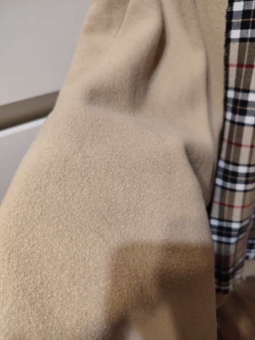 Пальто пончо кашемир шерсть в стиле Burberry в клетку с шарфом винтаж