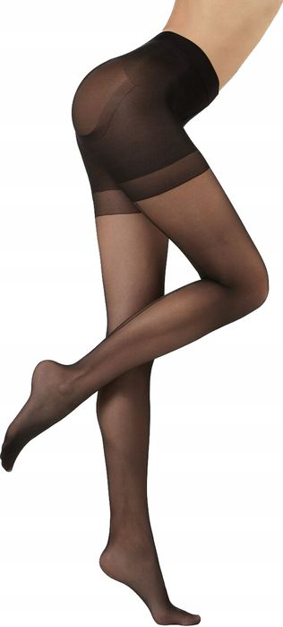 Rajstopy Calzedonia modelujące szew z tyłu back seam 20den czarne 5/XL