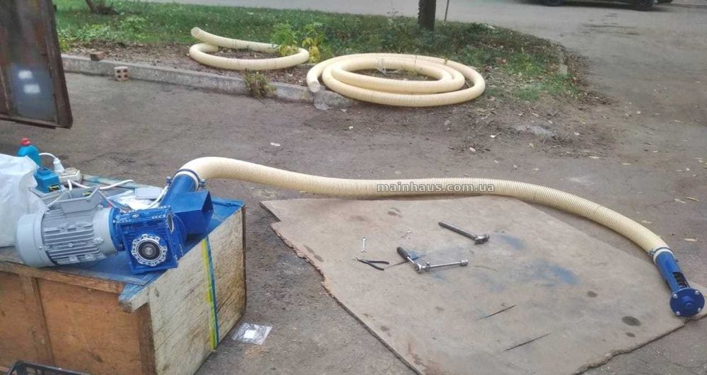 навантажувач гнучкий шнек гибкий спіральний для пелети гранули 5мFA90