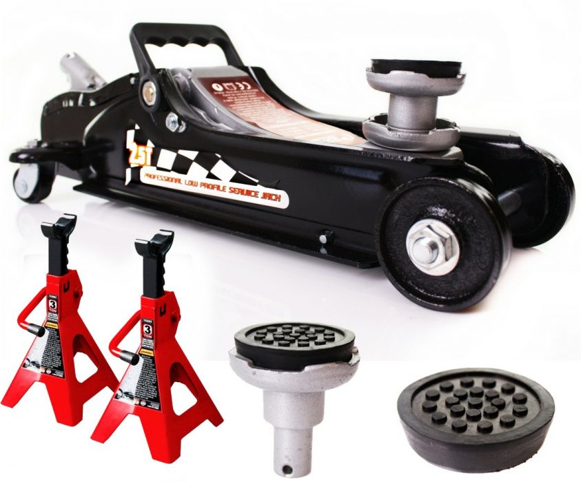 Podnosnik hydrauliczny żaba niskoprofilowy 2,5t + Kobylki 3t