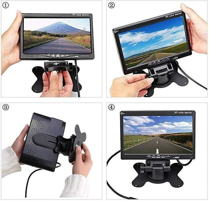 Kamera Cofania Samochodowa 7" HD Monitor 18 IR LED 10m Przewód