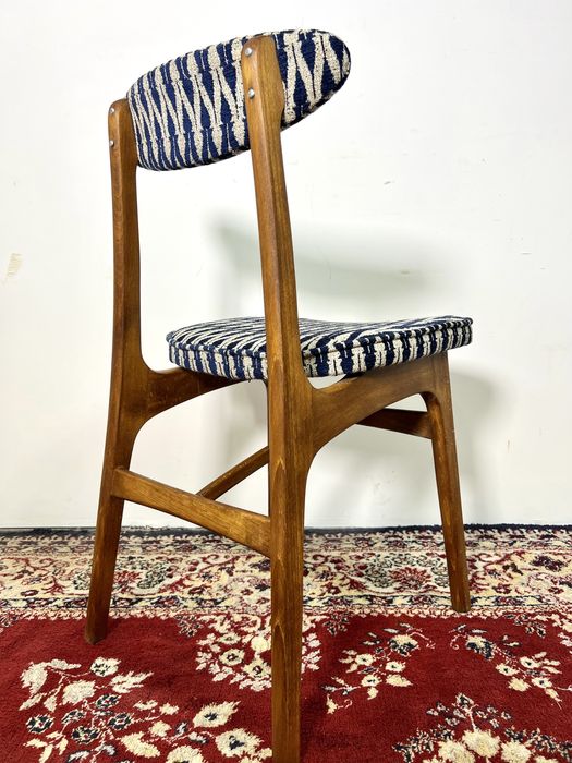 Krzesło PRL R T Hałas 200-190 grzybek z kpl. Violetta vintage buk mat