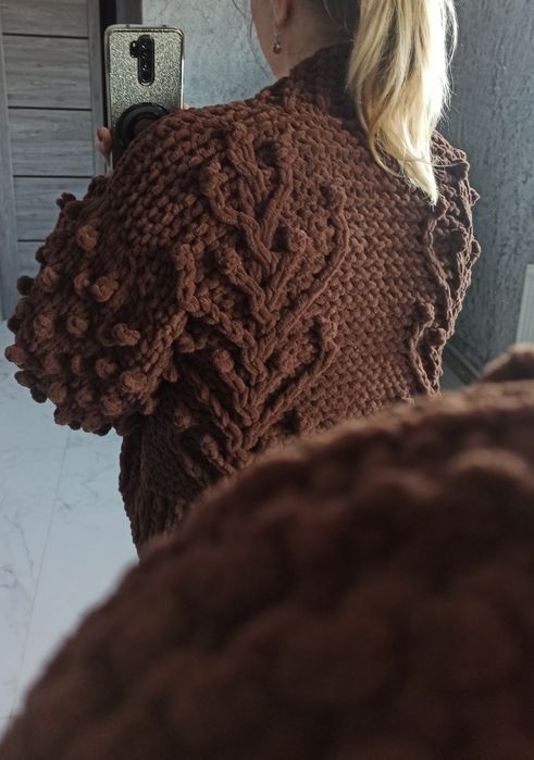 Кардиган вязаний з плюшевої пряжі