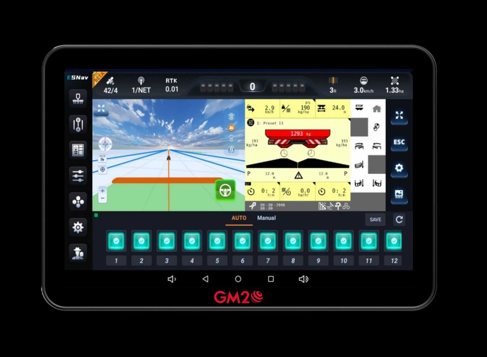 Nawigacja rolnicza GEOMATE GM20 RTK 2,5cm ISOBUS NOWY MODEL