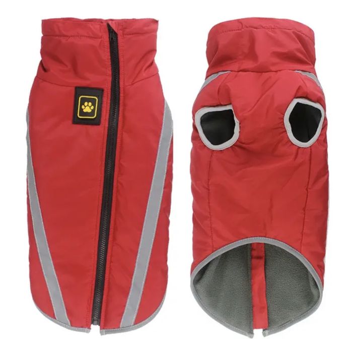 Водовідштовхуюча куртка для собаки зі світловідбиваючими вставками