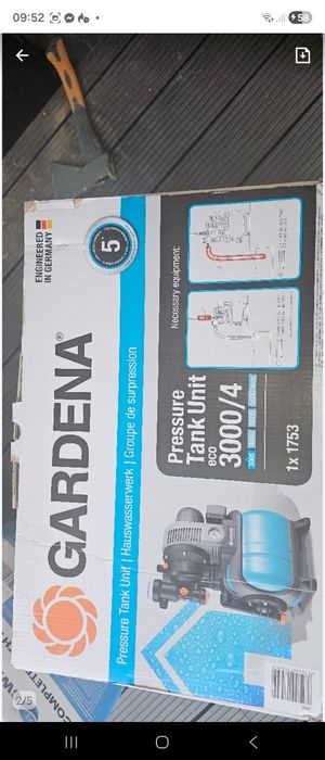 Nowy zestaw hydrofor Gardena tank unit 3000/4 eco