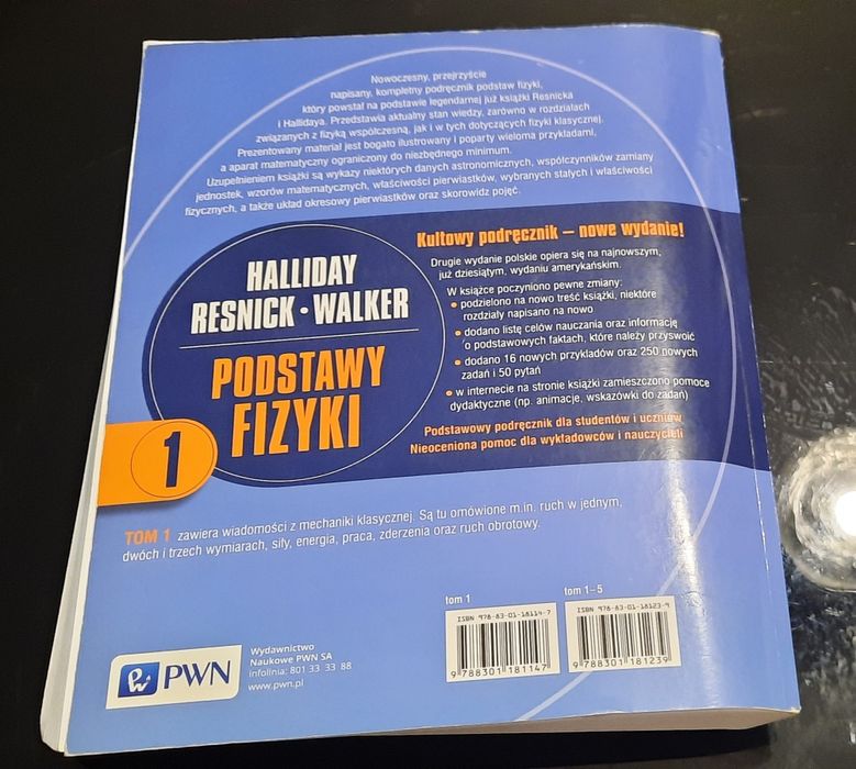 Sprzedam: Podstawy fizyki tom 1 – Halliday Resnick Walker | PWN