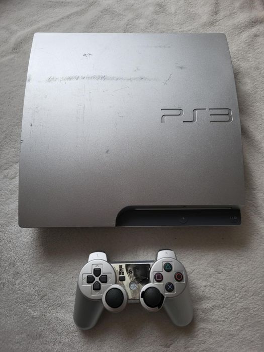 Konsola Sony PlayStation 3 Slim 320 GB Srebrna + 1 Pad Silver