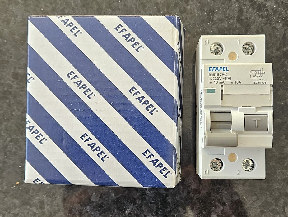 Interruptor Diferencial 2x16A 10mA Efapel 55616 2AC