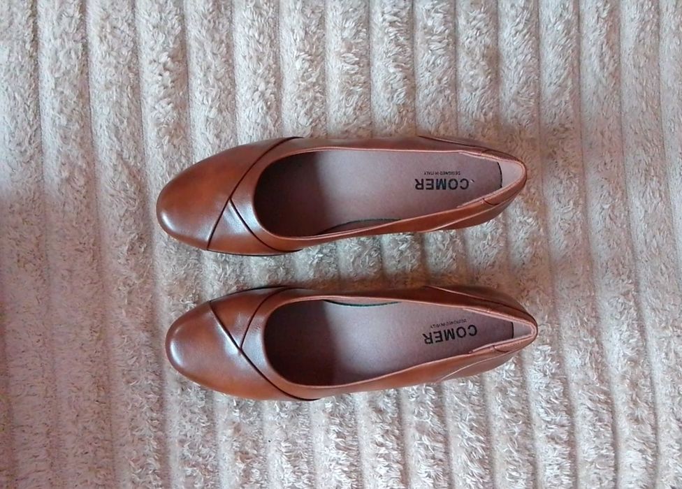czekoladowe Buty 39 damskie  skóra naturalna nowe comer