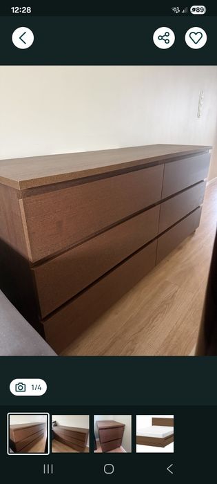 Komoda ikea brązowa
