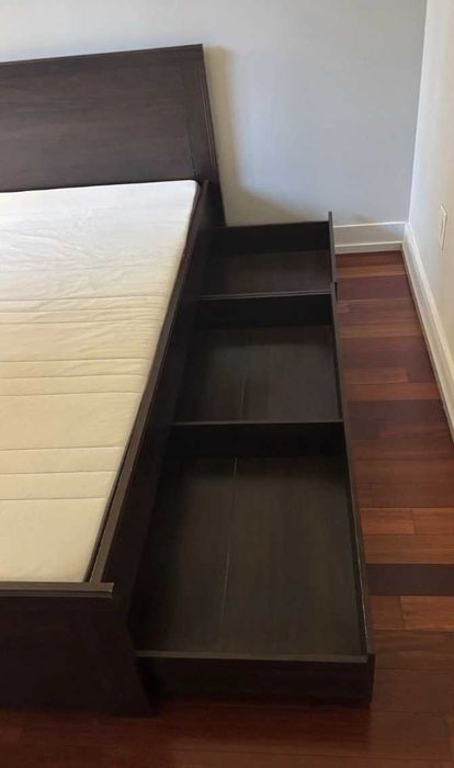 Novo - Conjunto completo de cama ikea com estrado e colchao