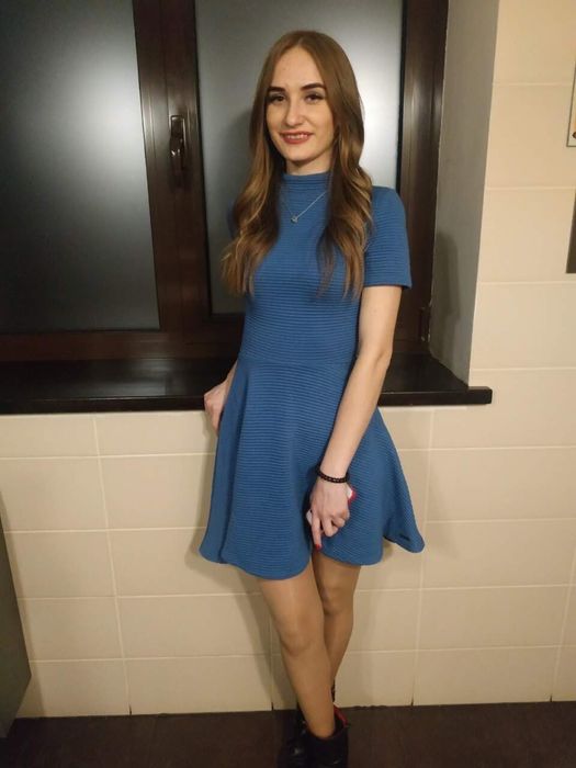 Платье синее oodji