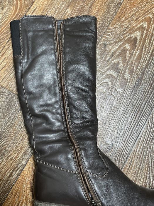 Зимові шкіряні сапоги 37