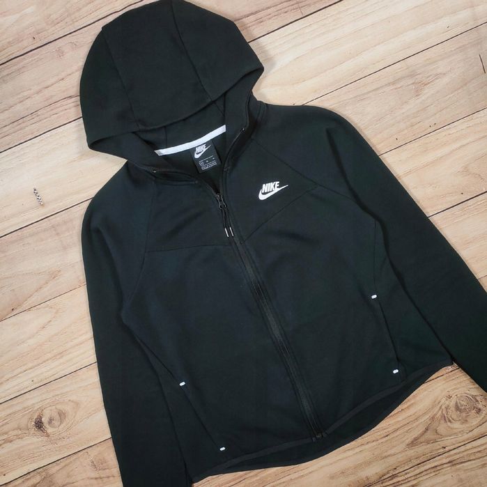 NIKE Tech Fleece Bluza Damska Czarna Logo r. M