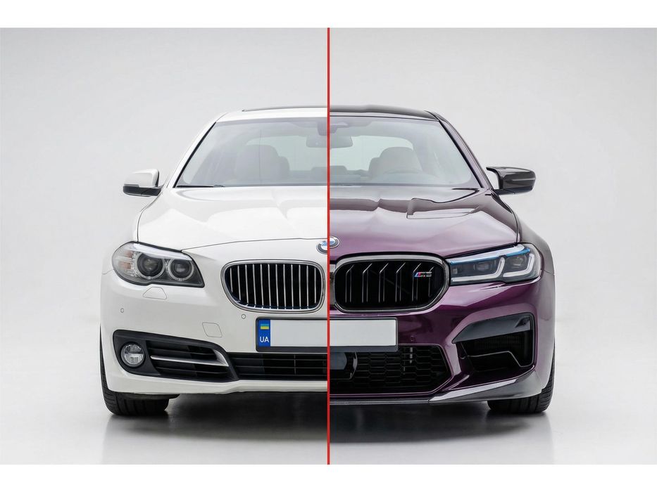 BMW 5 F10 Комплект рестайлінгу (обвісів) в G30 M5