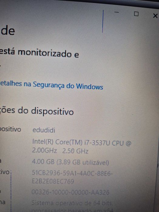 motherboard asus  X550c com processador i7-3537U testada